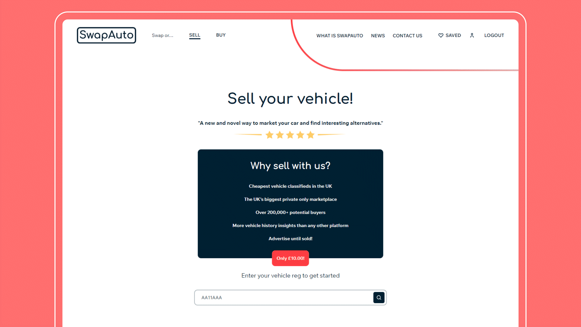 Project SwapAuto Sell Page