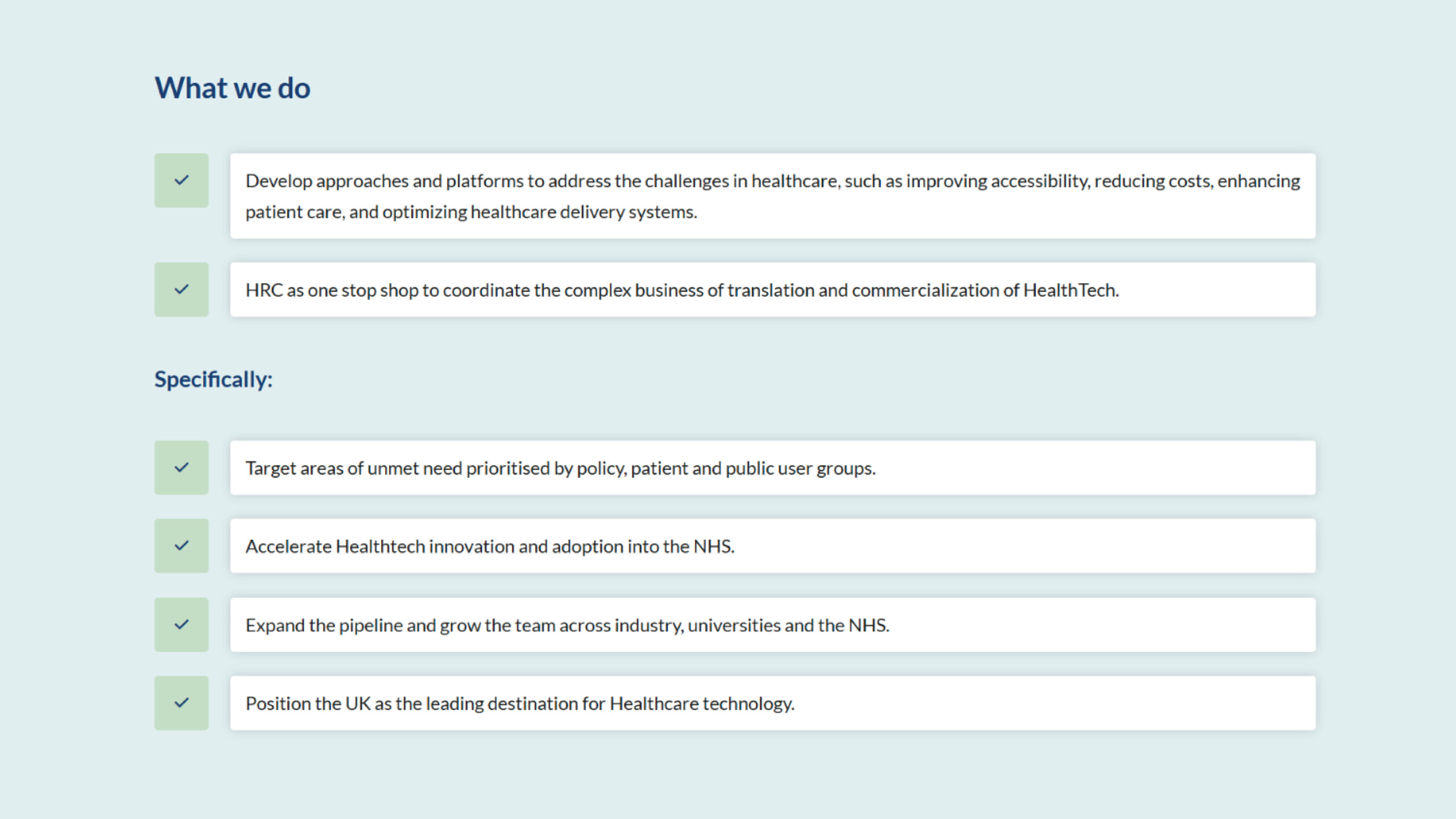 NIHR HRC Website Screenshot