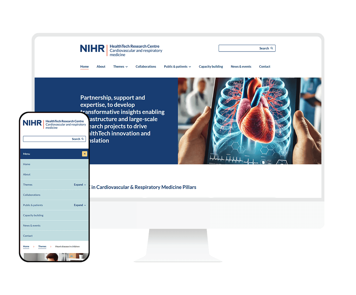 NIHR HRC Homepage on Desktop and Mobile