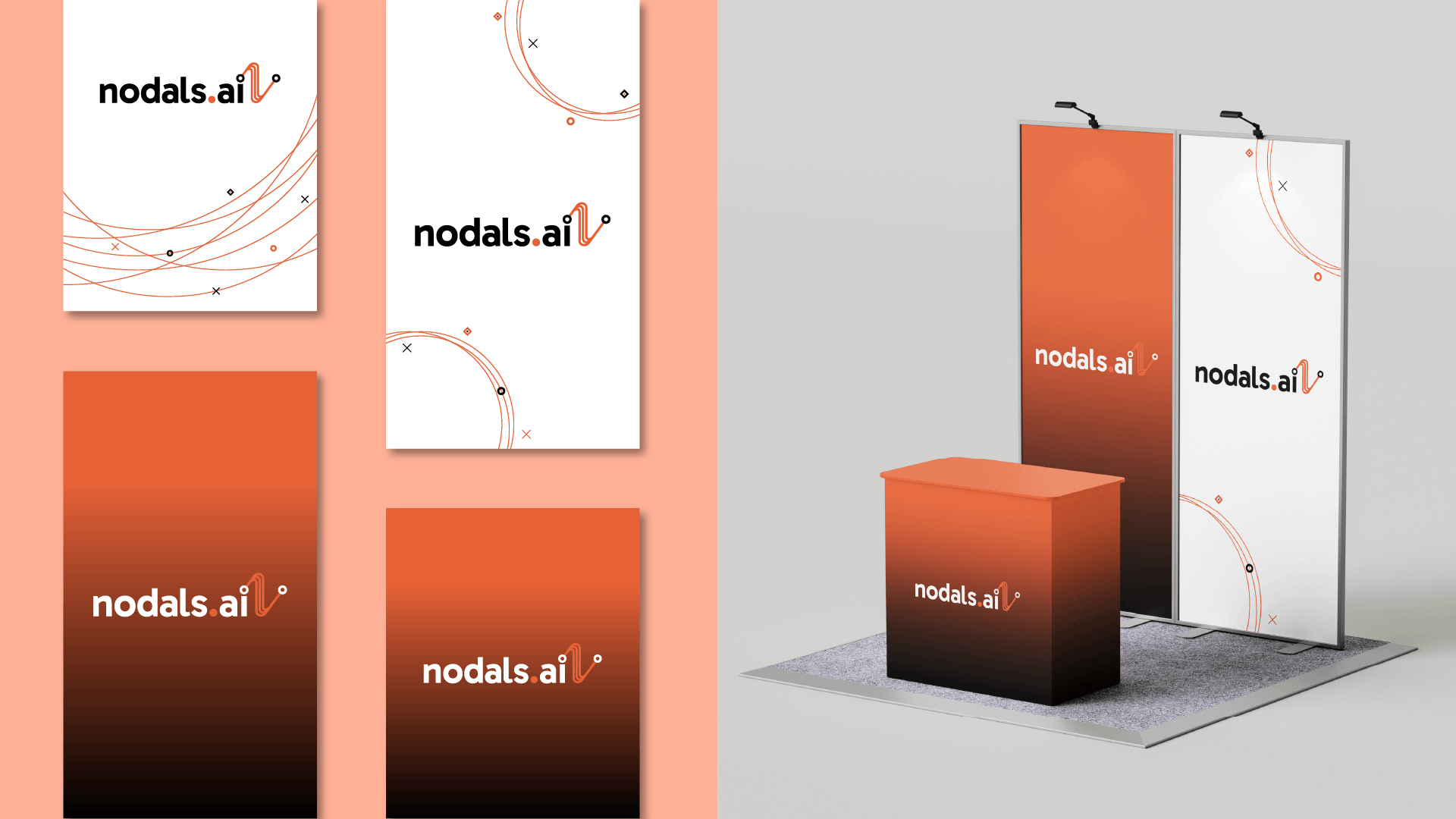 Nodals.AI print banners and desk covering Nodals.AI print banners and desk covering