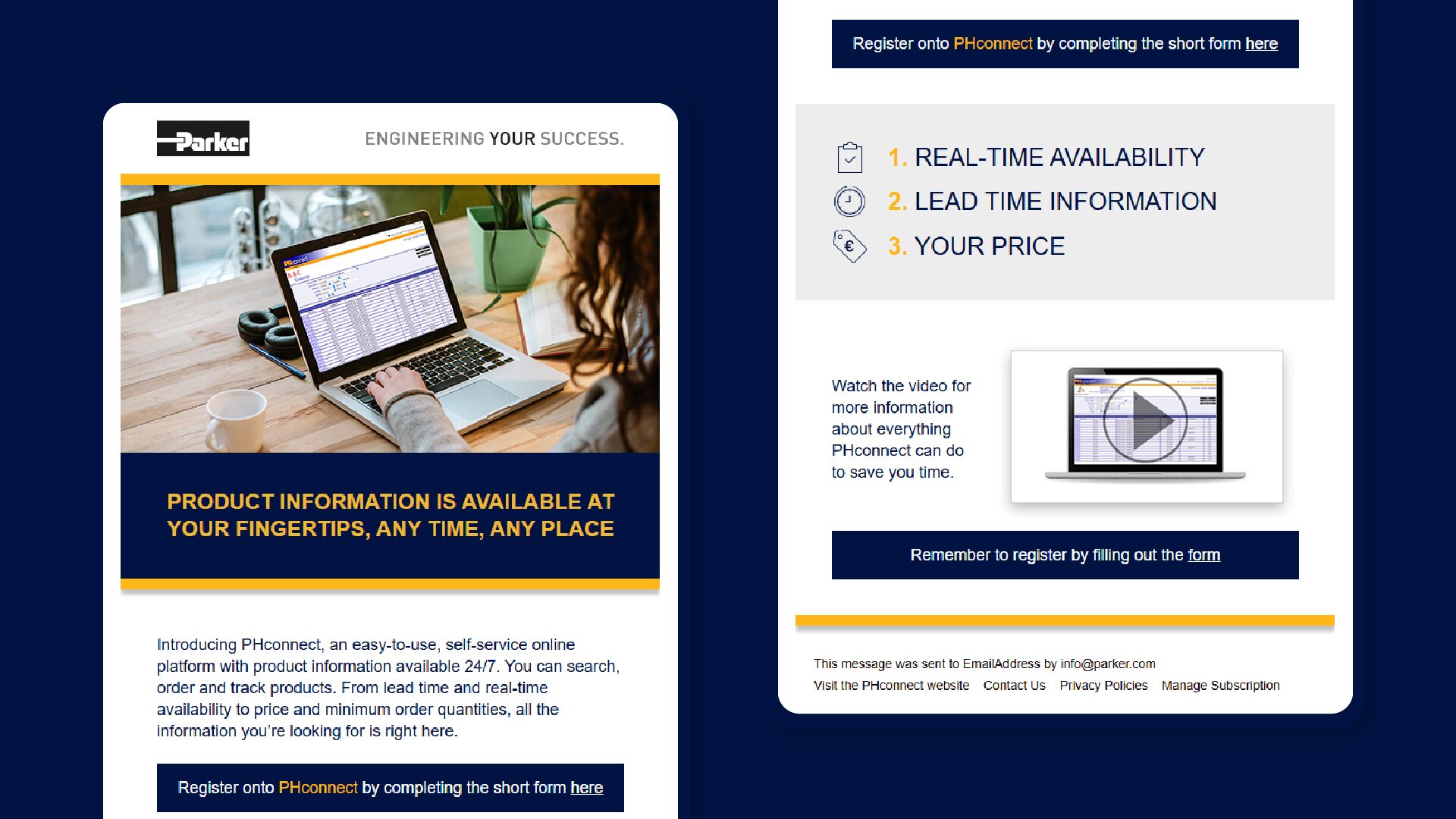 HTML Email Example - Parker HTML Email Example - Parker