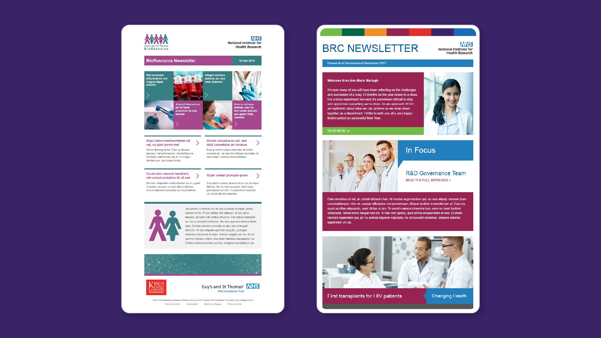 HTML Email Example - NIHR BRC HTML Email Example - NIHR BRC