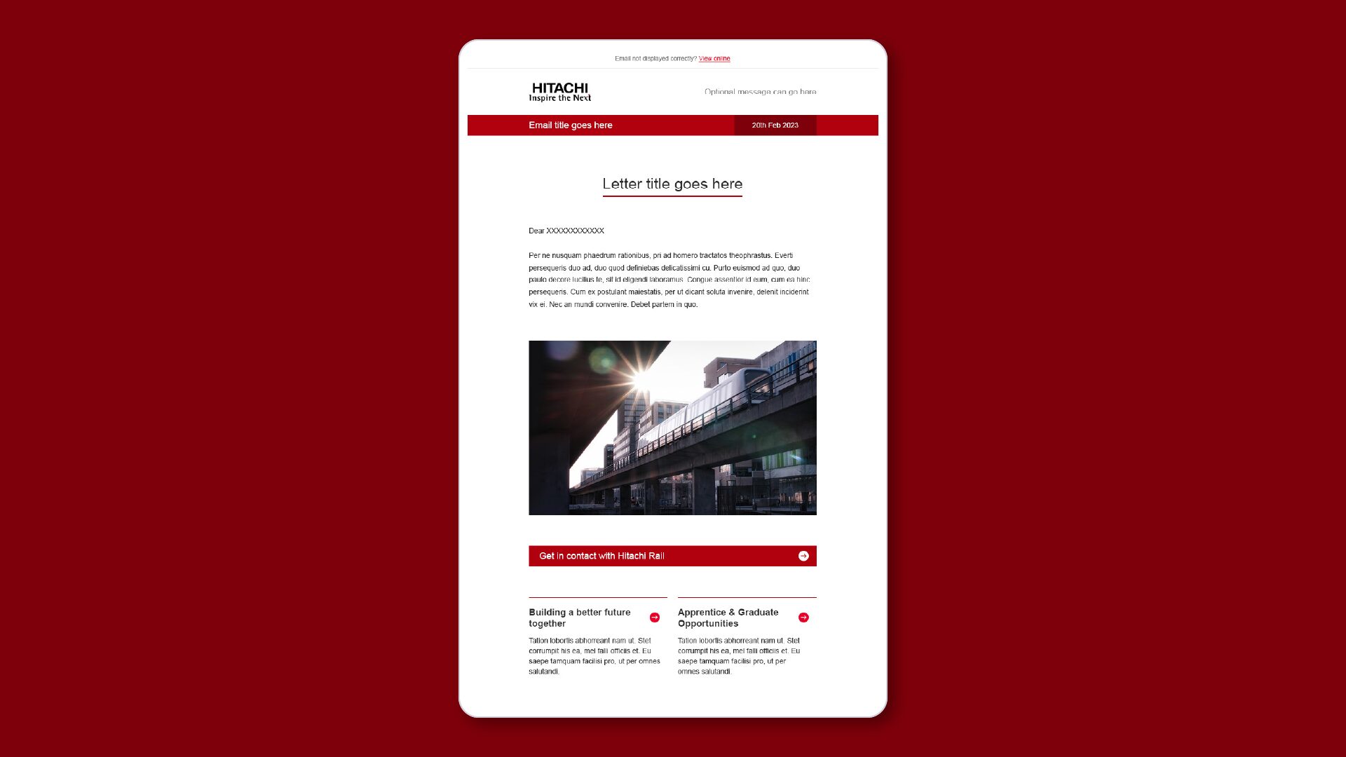 HTML Email Example - Hitachi HTML Email Example - Hitachi