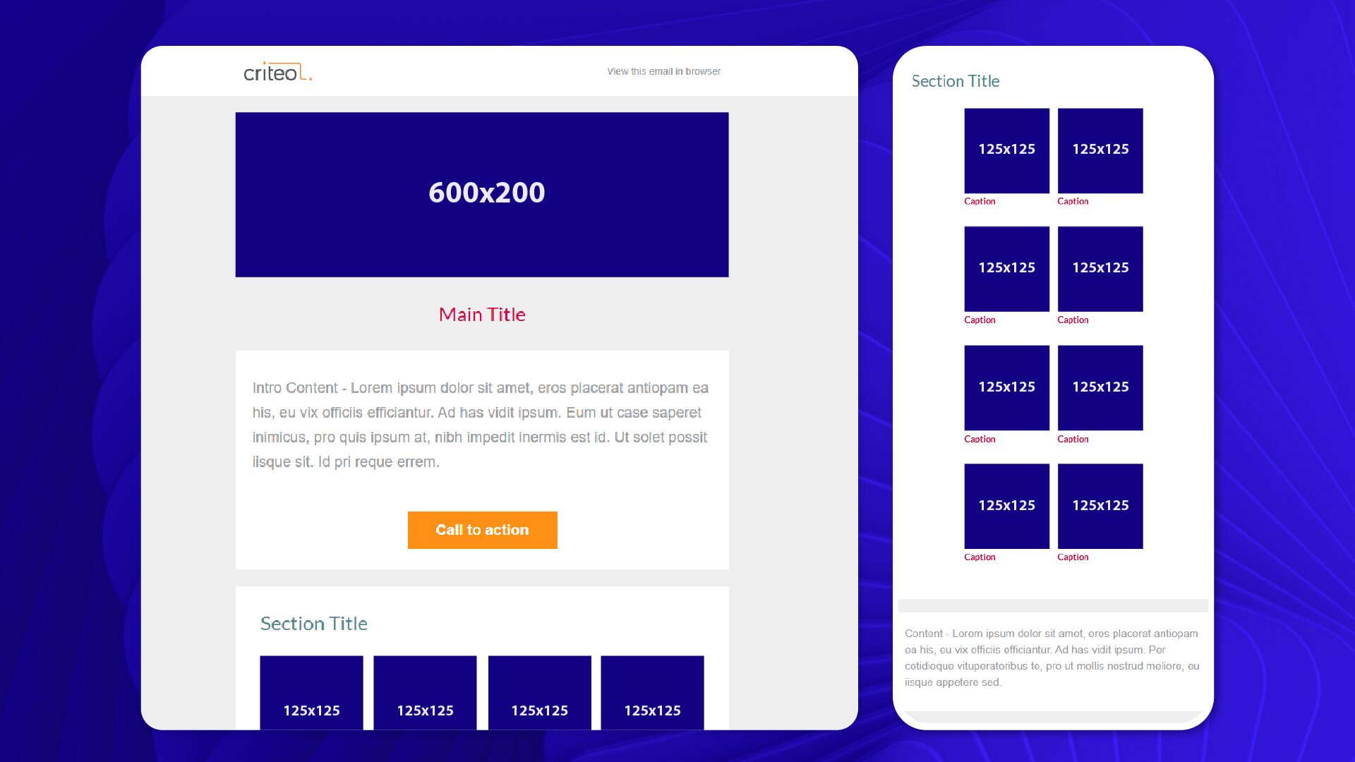 Criteo Pardot HTML Email Example Criteo Pardot HTML Email Example